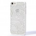 iPhone SE 5 5s - Carved Triangle Pattern Matte PC Hard Protective Phone Cover Case - White